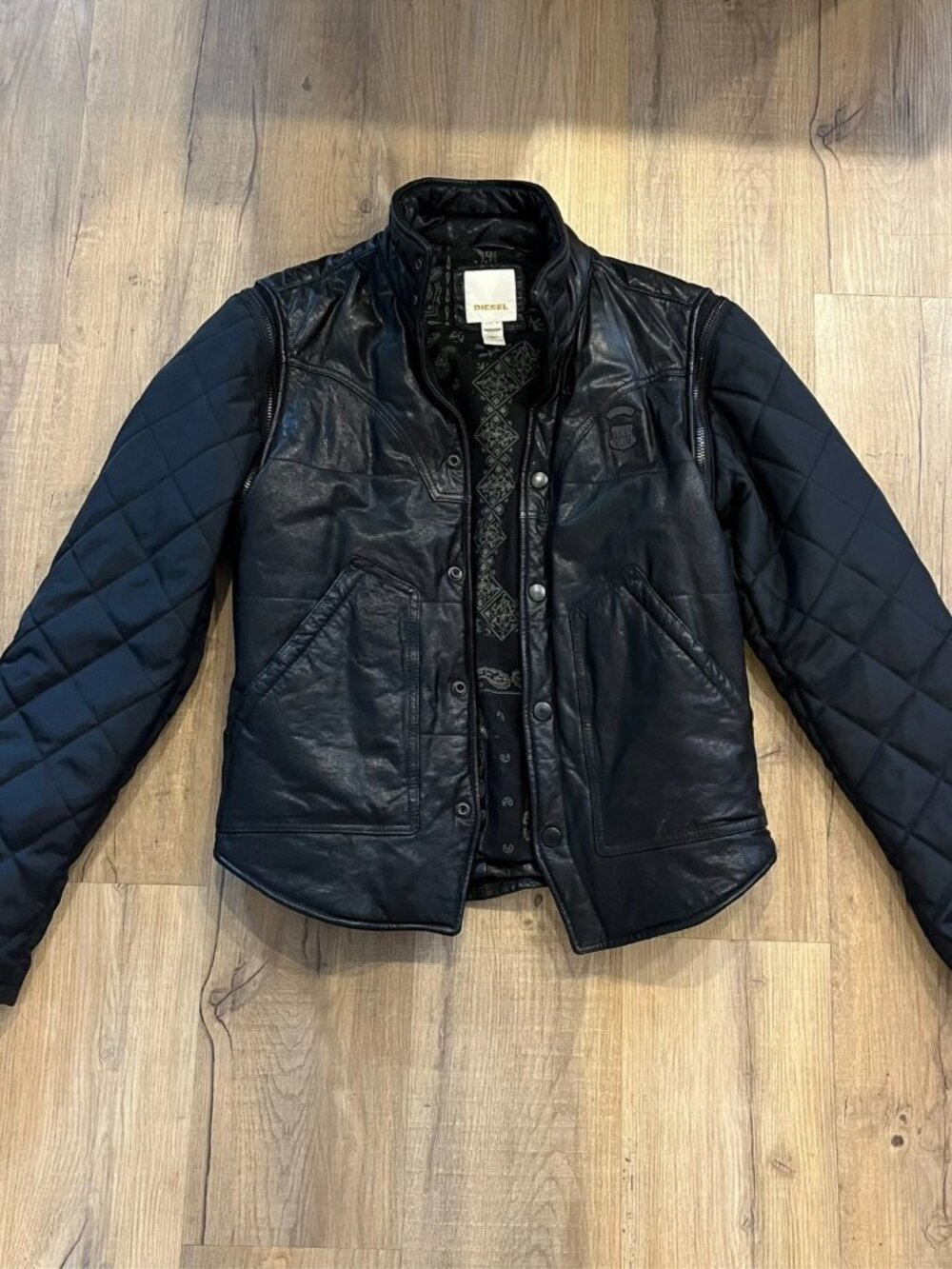 Vintage Diesel Gold Label Sheep Leather Motorcycle Jacket